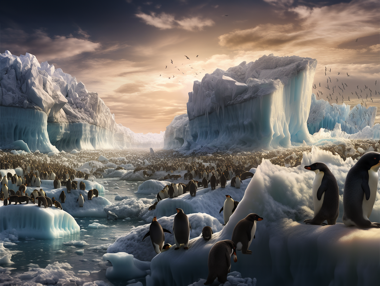 Pinguine auf der Flucht vor schmelzenden Gletschern