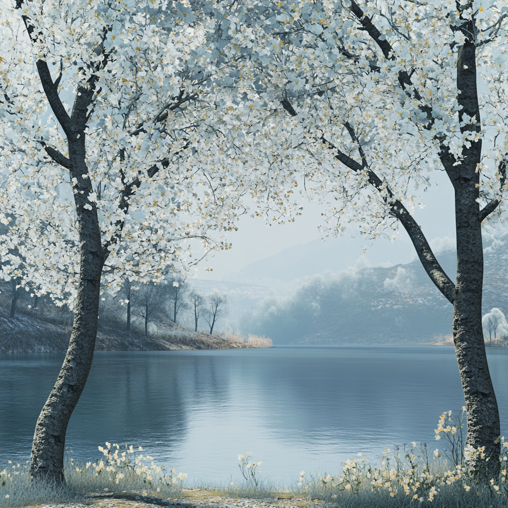 pascalwgr Blossoming trees in front of a lake in summer. Phot 3f79f1b3 43d4 40e5 8959 5ceca54c6537 1